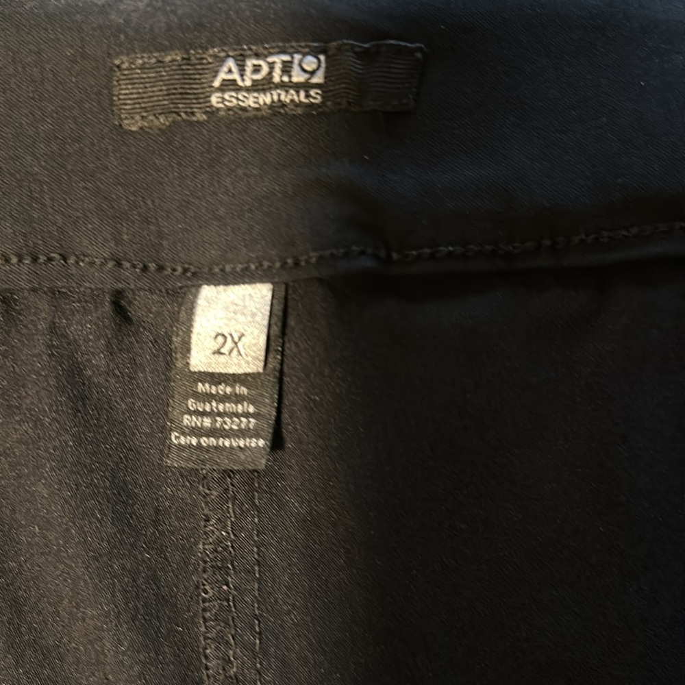 Apt 9 Essentials Women’s Black Crop Pants size 2X - Picture 5 of 5
